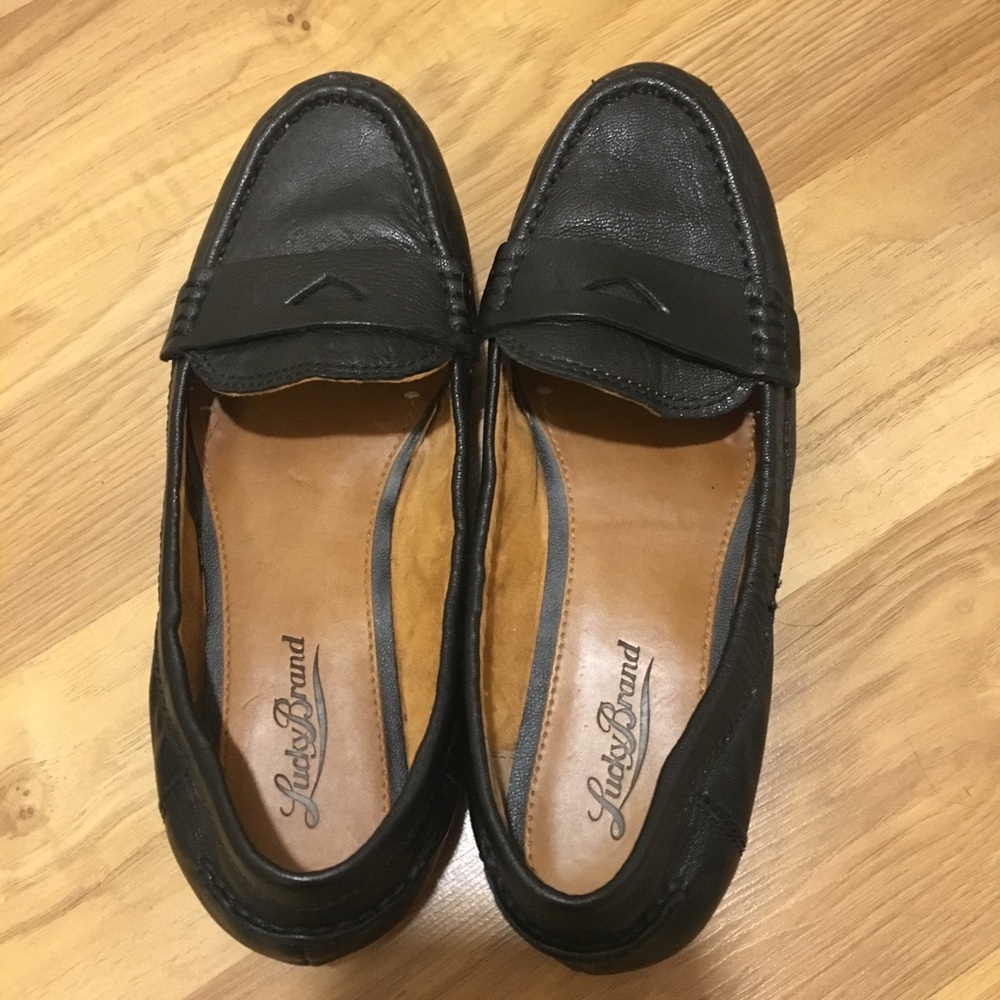 Lucky Brand Black Penny Loafers 6 - Picture 6 of 7
